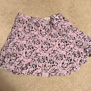 sunday best women’s lilac mini skirt with flowers size 4 aritzia